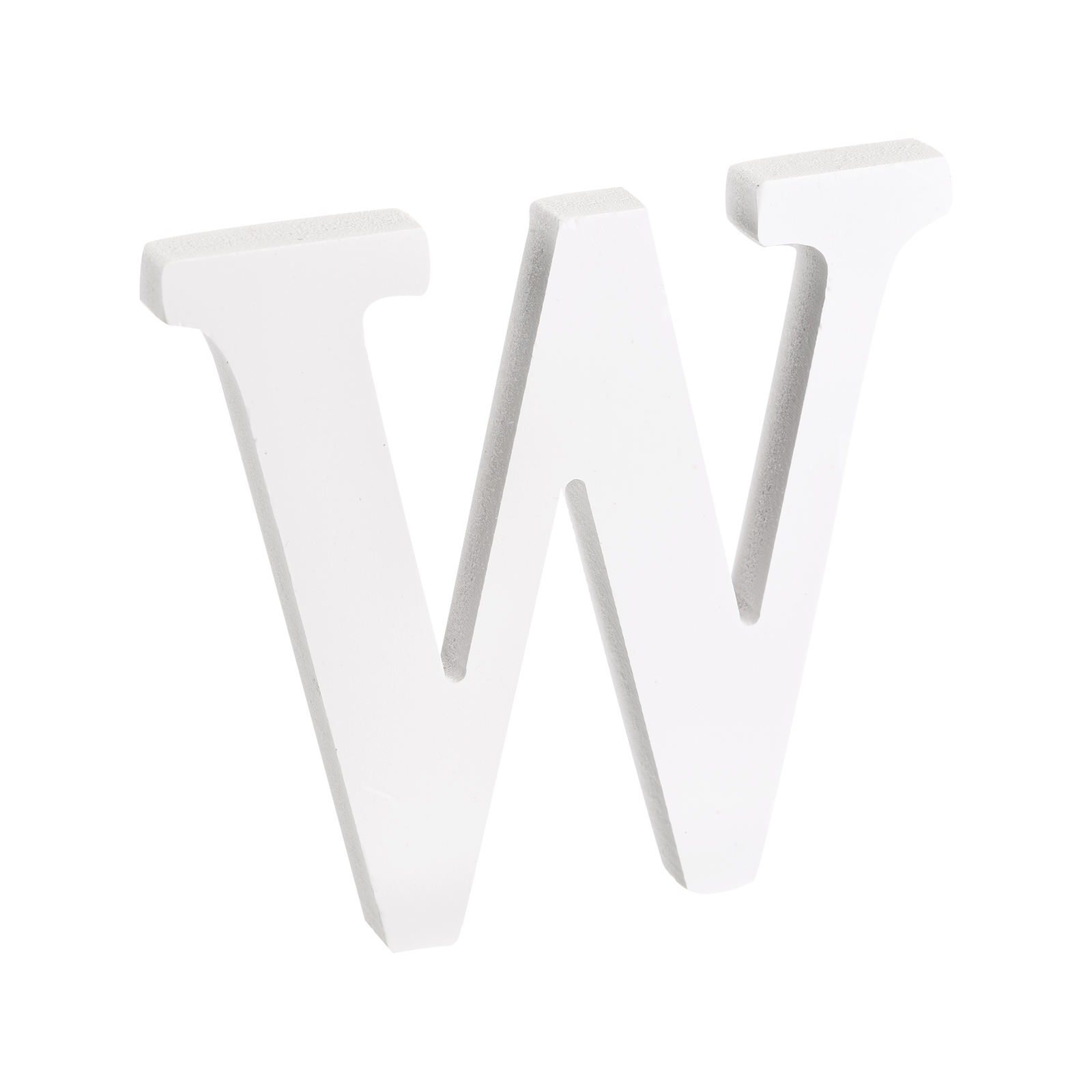 White Wood Letters 6 Inch, Wood Letters for DIY Party Projects (W) 